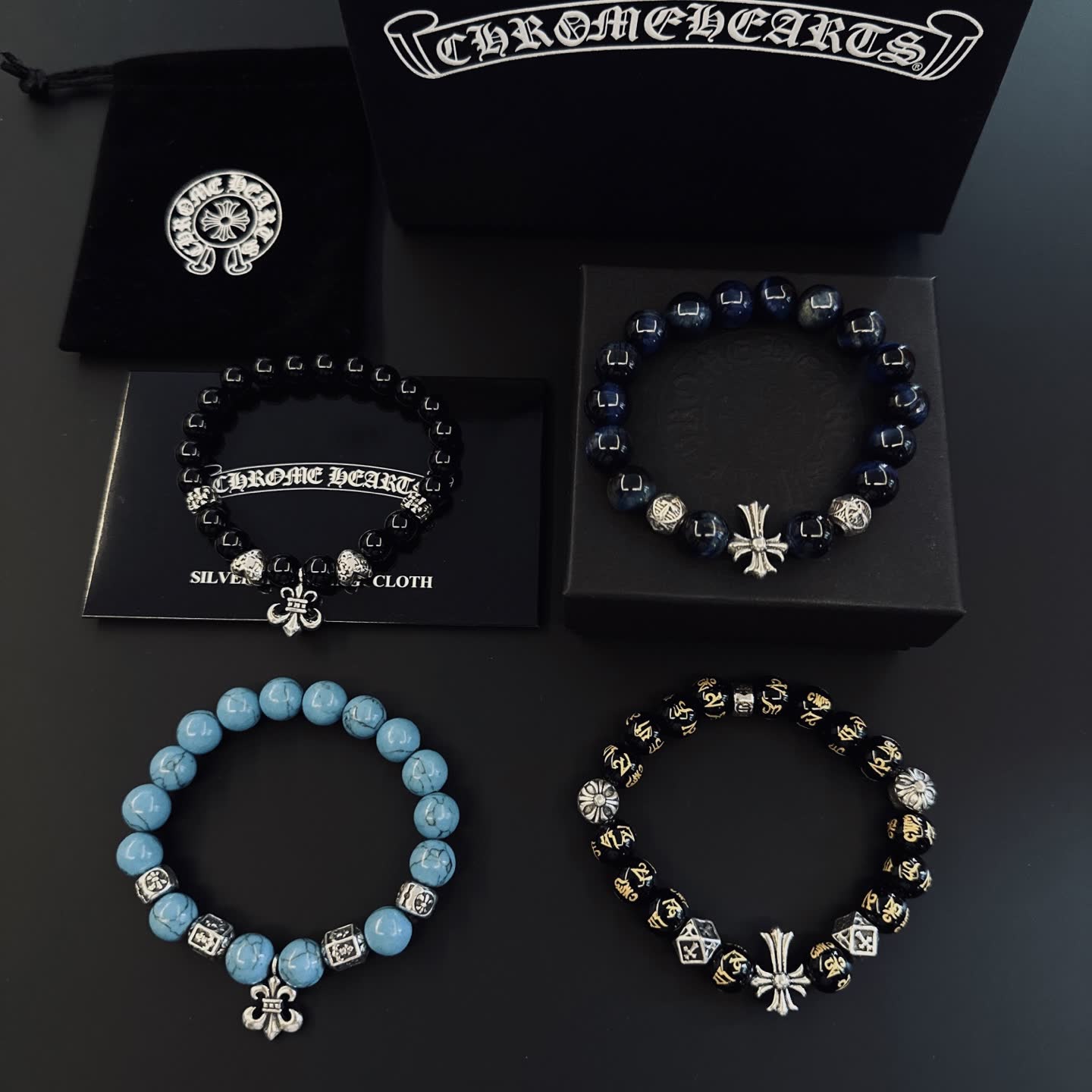 Chrome Hearts Beaded Bracelets Set Chrome Hearts Beaded Bracelets Set